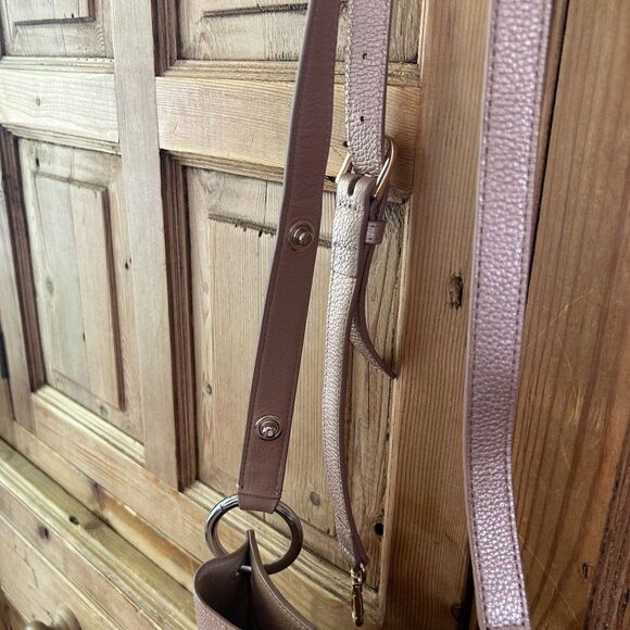 Rebecca Minkoff Small Megan Leather Crossbody Feed‎ Bag Purse Blush Pink Cream - Picture 4 of 16